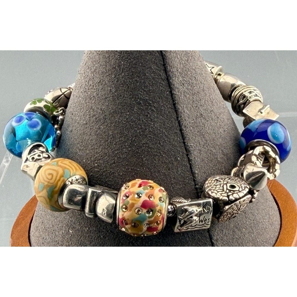 Chamilla Sterling Cham Charm Bracelet Football, Shamrock Castle + More